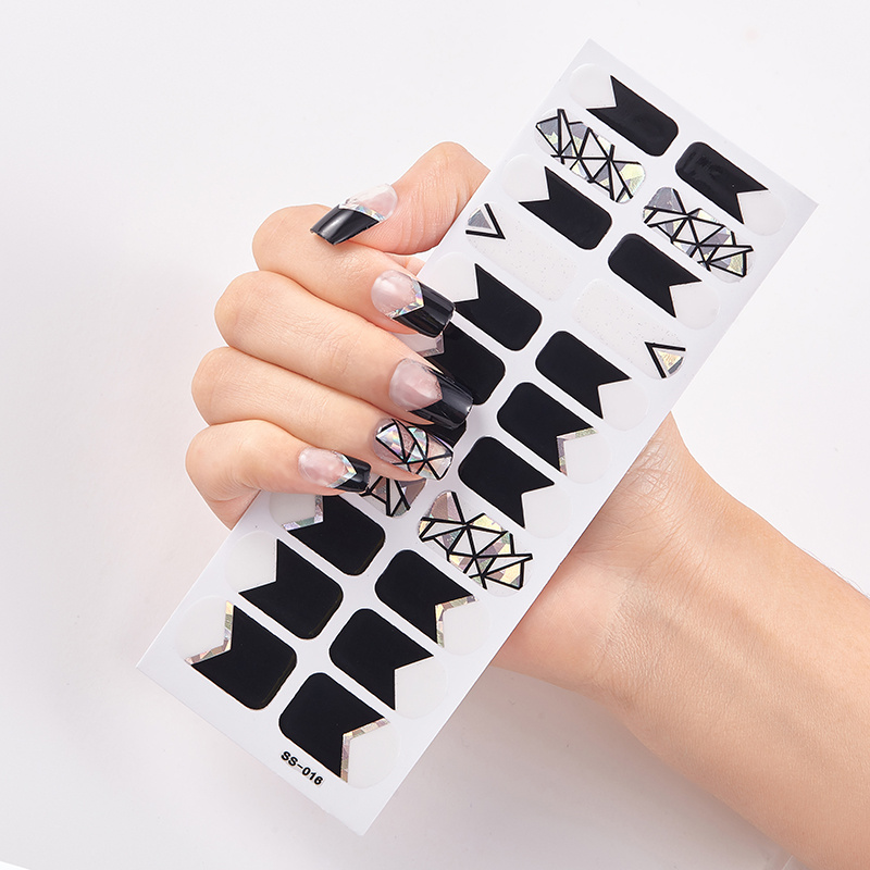 Glitter Waterproof Nail Stickers Shining Nail Art Decor