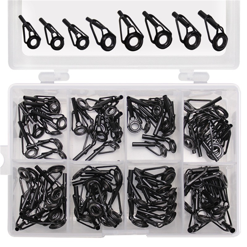 80pcs/1set Stainless Steel Fishing Rod Building Repair Kit - Top Tip Guide,  Sea Pole Guide Ring & Eye Line Ring