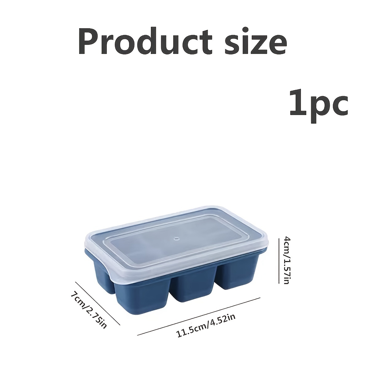 2pcs Silicone Ice Tray With Lid, 6-grid Soft Bottom Ice Cube Mold