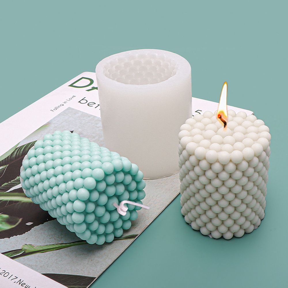 Moldes de vela de silicona 3D para hacer velas, molde de jabón, moldes de  cera para velas con 50 mechas de vela, varillas de soporte, taladro