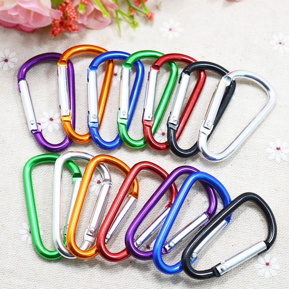 Stainless Steel Key Chain Clip Hook Buckle Keychain Climbing Ring Carabiner  Outdoor Sport Hiking Caribiner Backpack