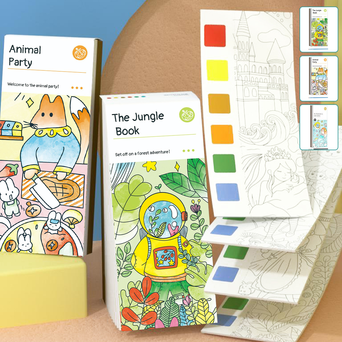 Children Pocket Portable Watercolor Coloring Book Paint - Temu