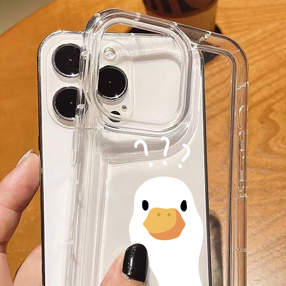 Funda Transparente Para Teléfono Móvil Con Diseño De Pato Bonito Para  IPhone 15 14 13 12 11 Pro/Pro Max 8 7 SE Plus XR X/XS XS Max