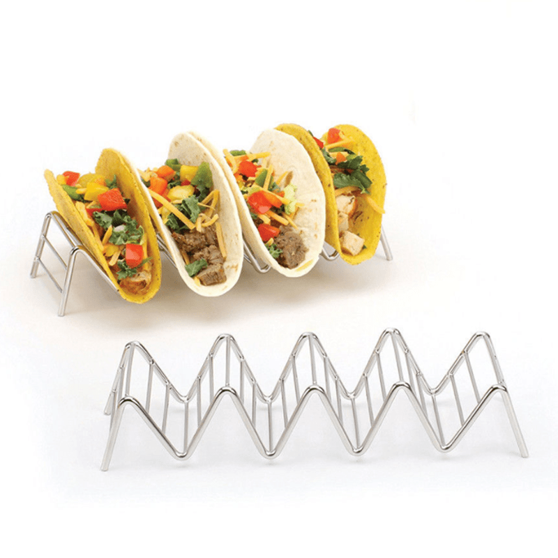 1pc Stainless Steel W Shaped Taco Stand 4 Slots Taco Holder - Temu