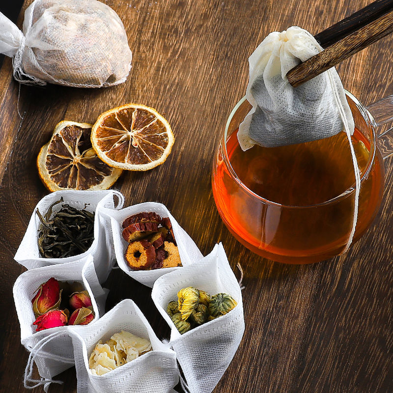  100 bolsas de té desechables, bolsas de té perfumadas vacías,  mini bolsas de hierbas para cocinar, filtros de té de papel desechables para  té suelto, bolsas de té desechables para té
