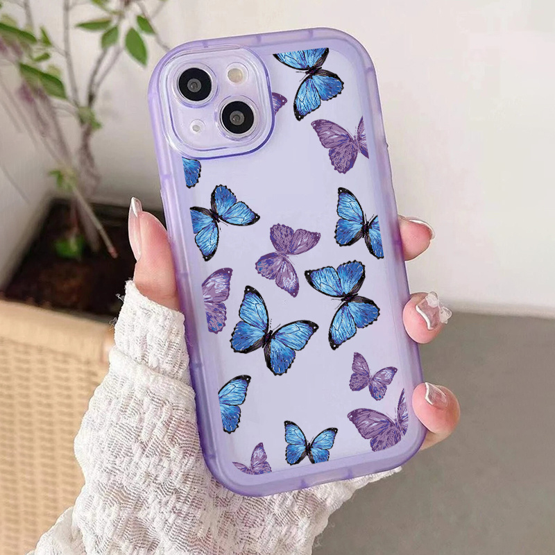 

Vibrant Dark Purple & Blue Butterflies Graphic Pattern Phone Case - Perfect Gift For Birthdays & Girlfriends - Fits Iphone 14-11 Pro Max, Xs Max, X, Xr, 8, 7, 6, 6s Mini, Plus & More!