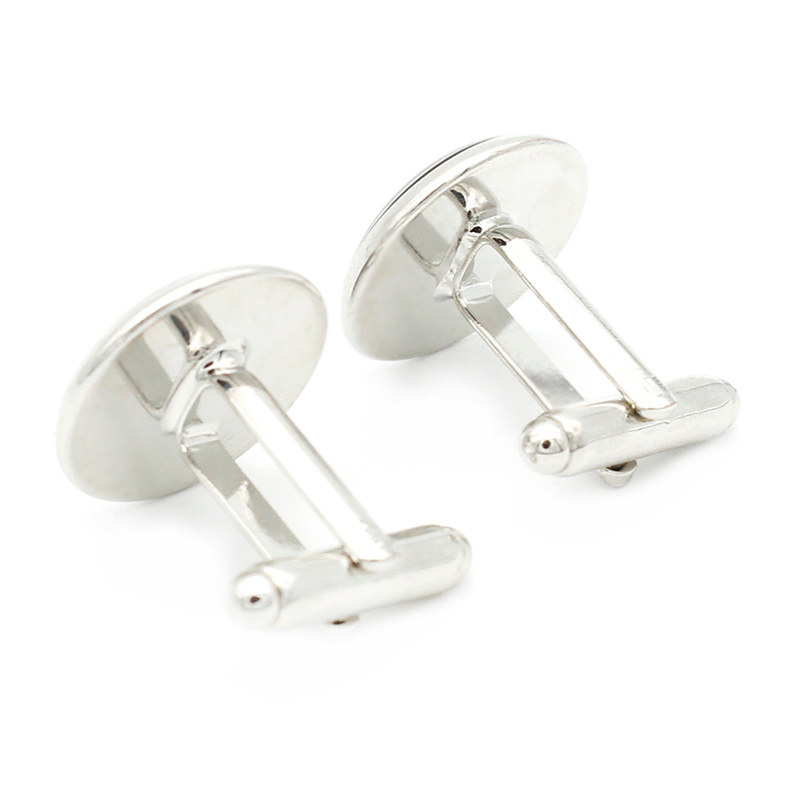 Glass Gem On Off Button Cufflinks for Men