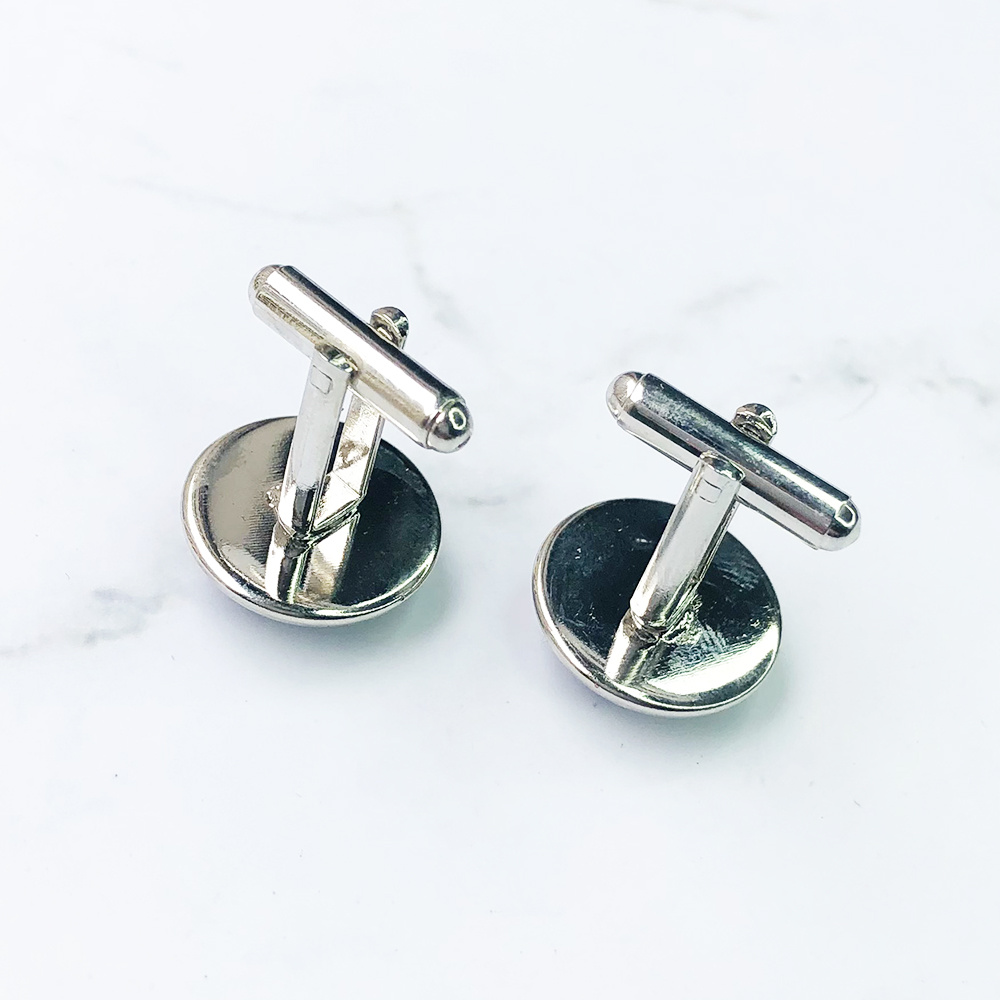 Glass Gem On Off Button Cufflinks for Men