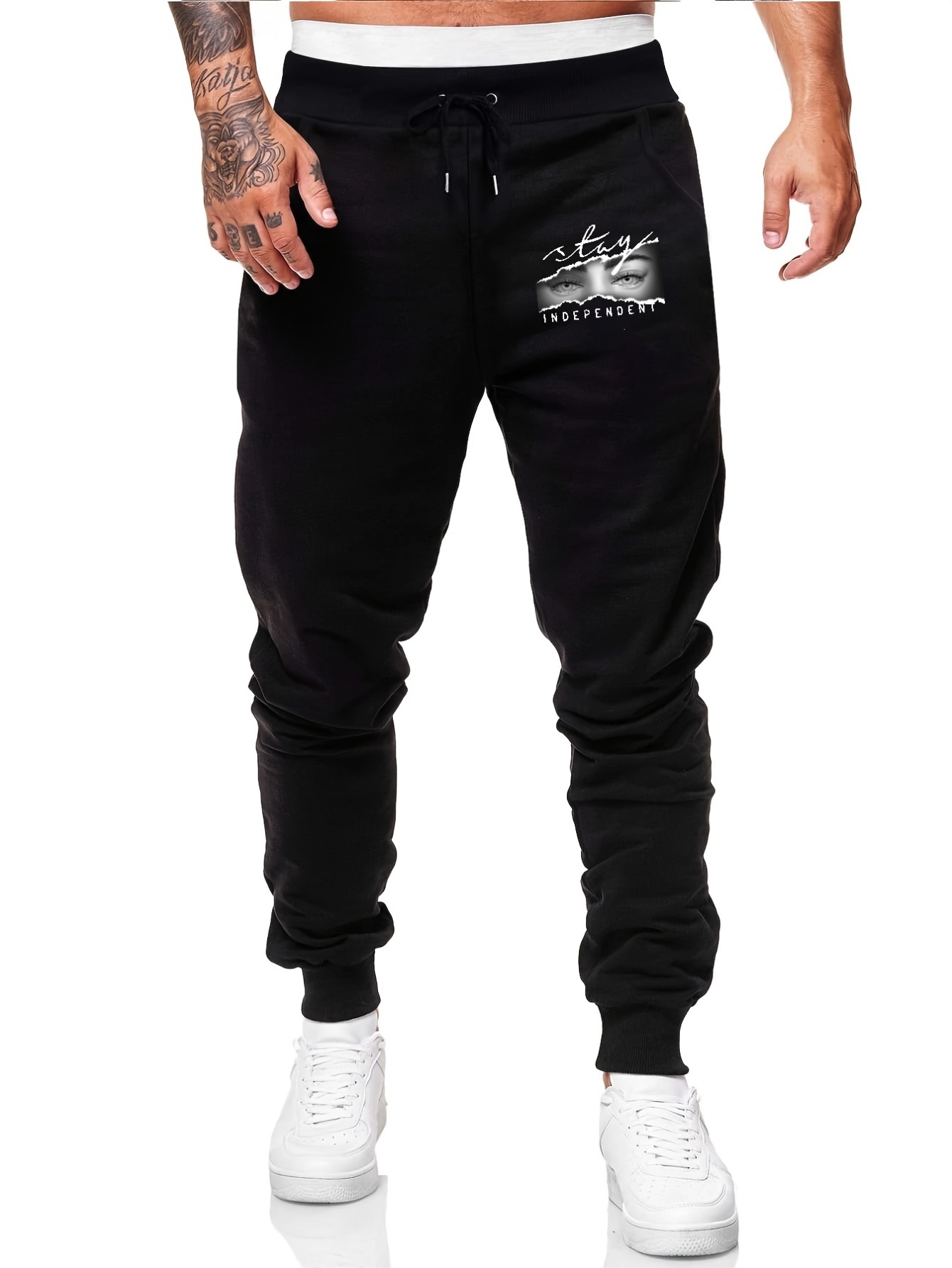 Men's Comfy Drawstring Joggers Casual Breathable Loose Fit Pants