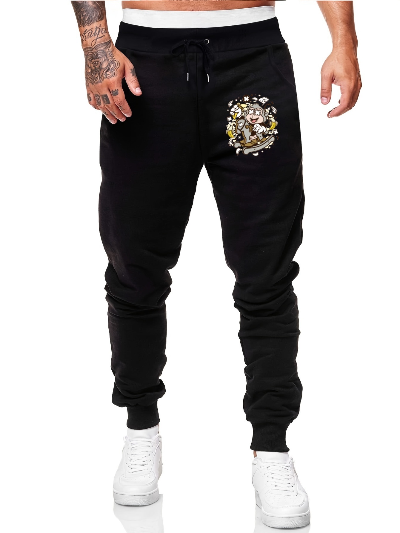 Men's Comfy Drawstring Joggers Loose Fit Stretch Pants