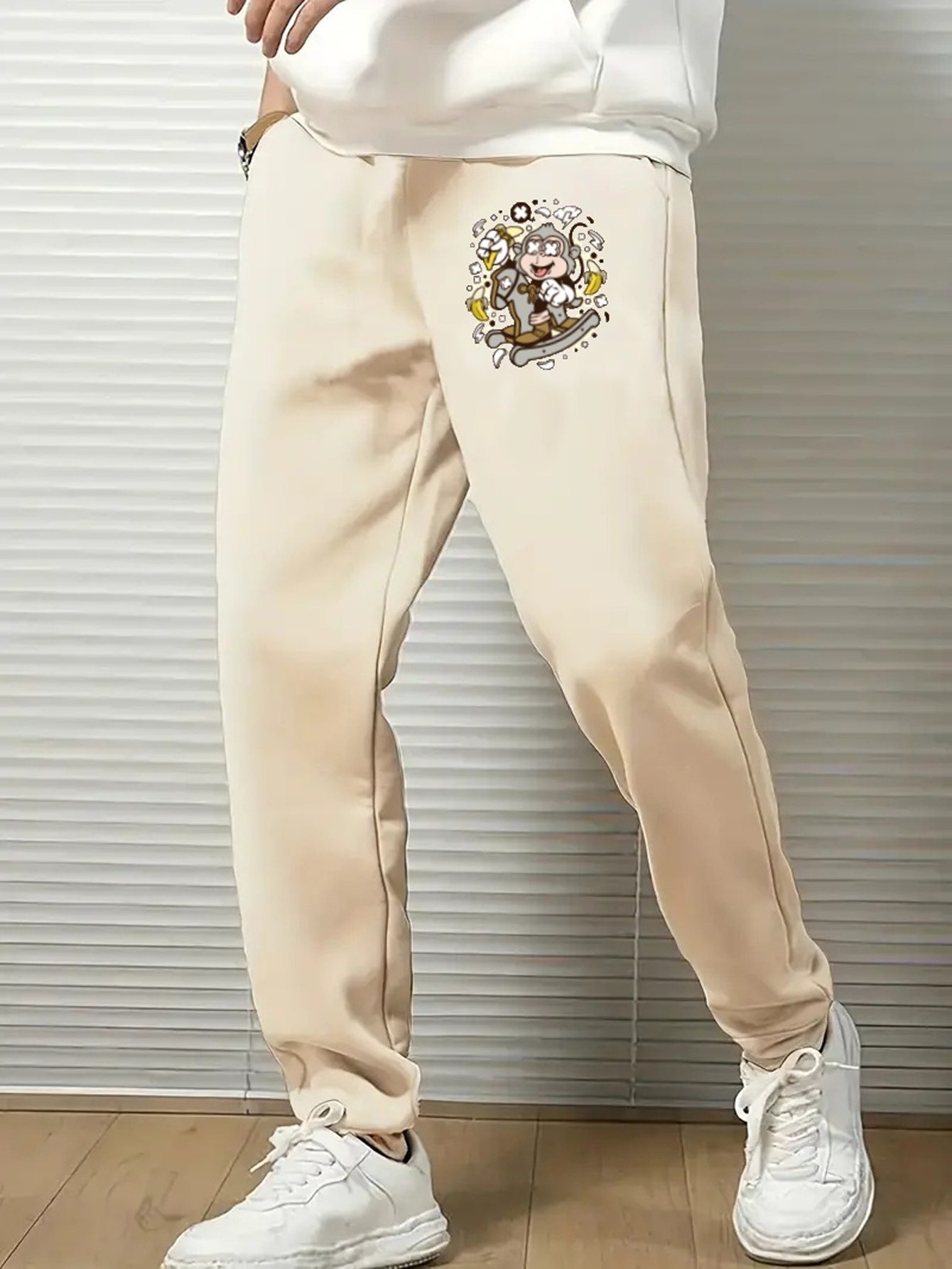 Men's Comfy Drawstring Joggers Loose Fit Stretch Pants