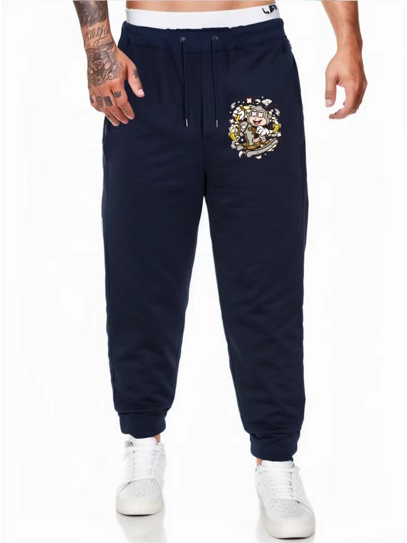 Men's Comfy Drawstring Joggers Loose Fit Stretch Pants