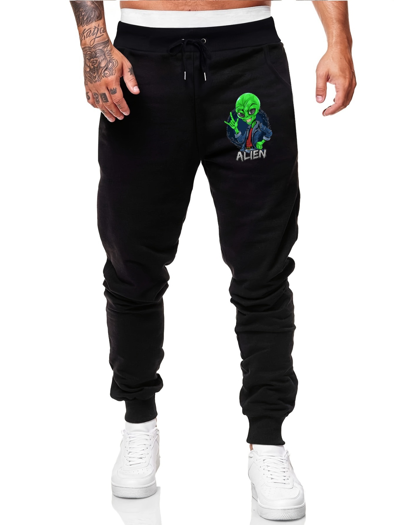 Alien Comfy Drawstring Joggers Men's Casual Loose Fit Pants