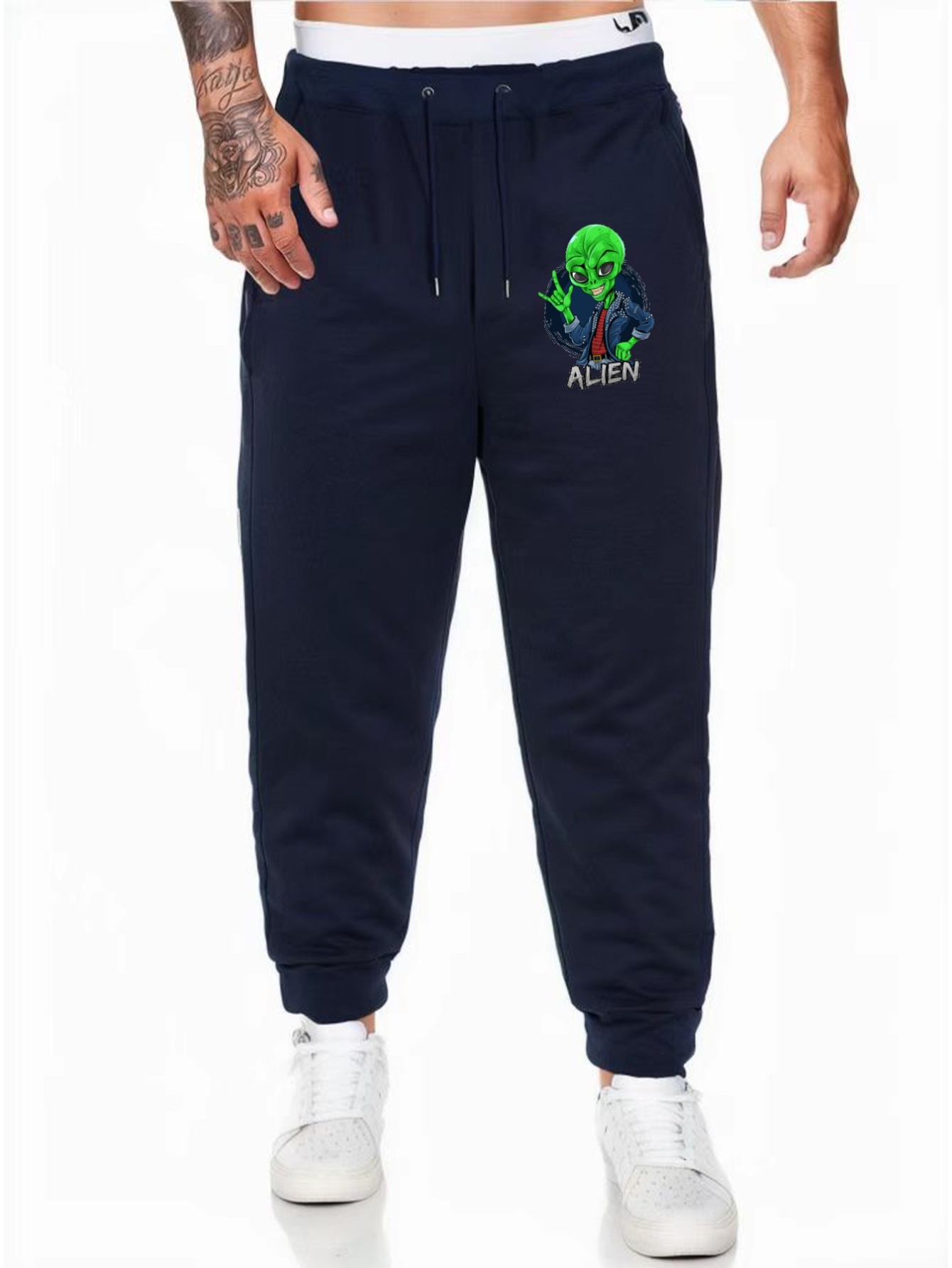 Alien Comfy Drawstring Joggers Men's Casual Loose Fit Pants