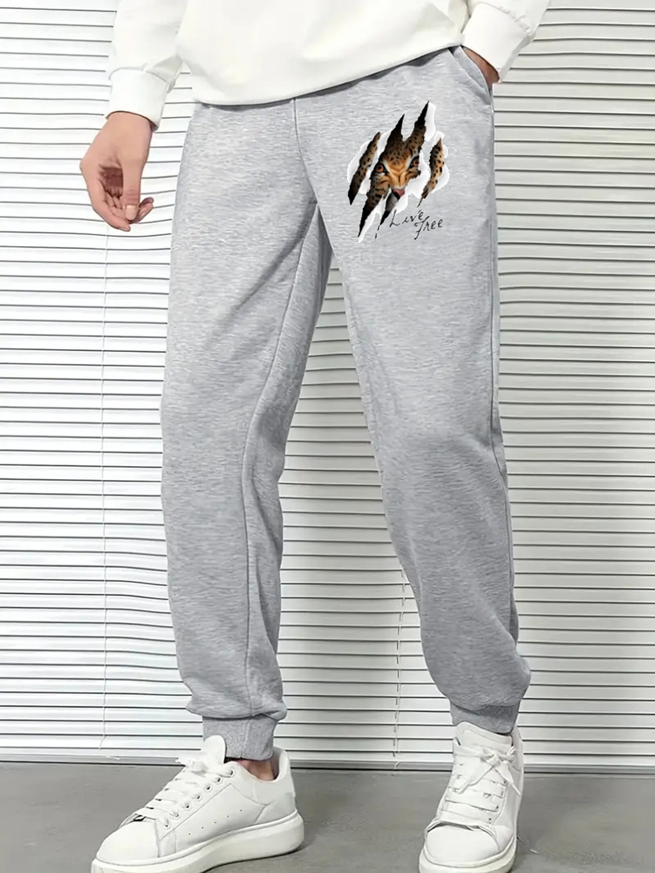 Leopard Comfy Drawstring Joggers Men s Casual Loose Fit Stretch Pants