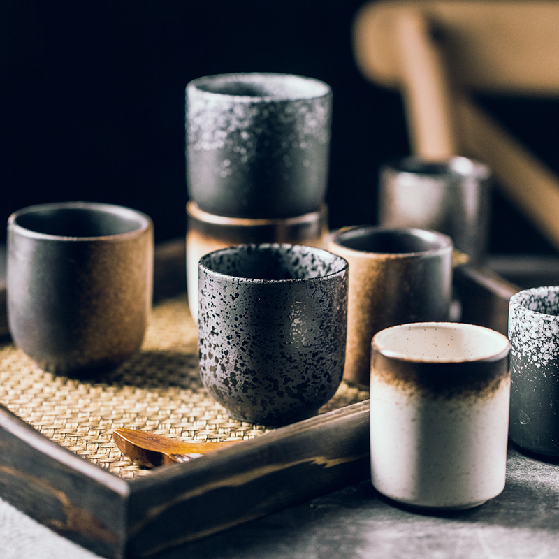 

1pcs 200ml Japanese Style Coffee Cup Teacup Water Cup Stoneware Ceramic Hand-painted Tea Cup Espresso Coffee Mug Cuisine Drinkware Eid Al-adha Mubarak