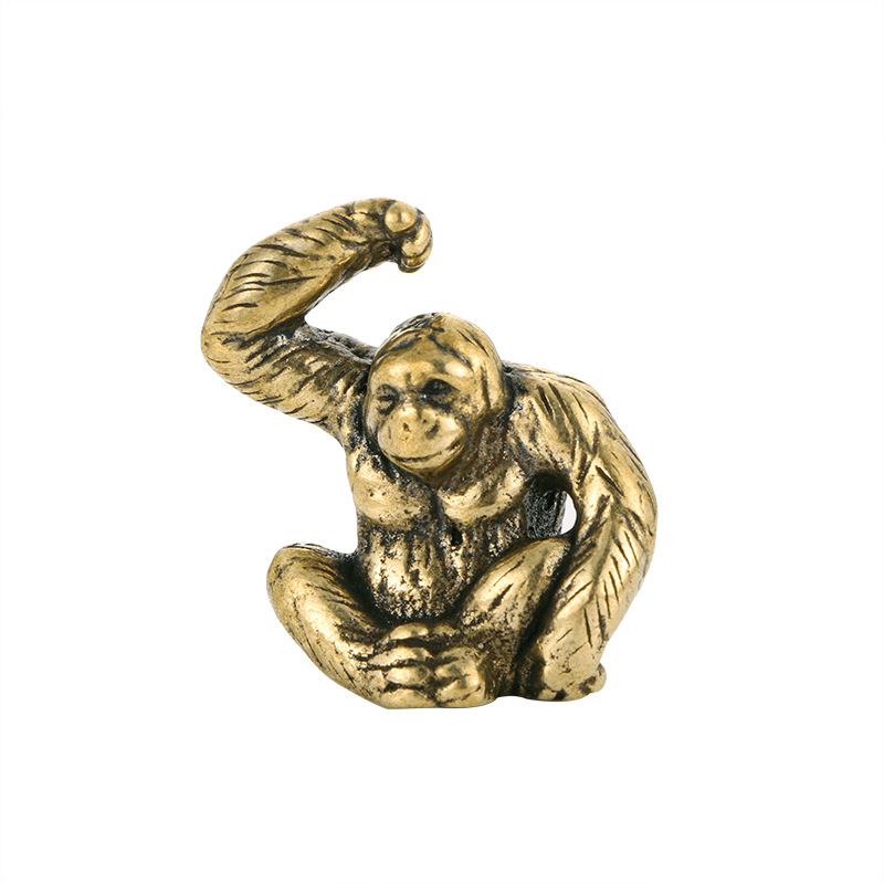 Brass Gorilla Desktop Decoration Monkey Statue Decoration - Temu