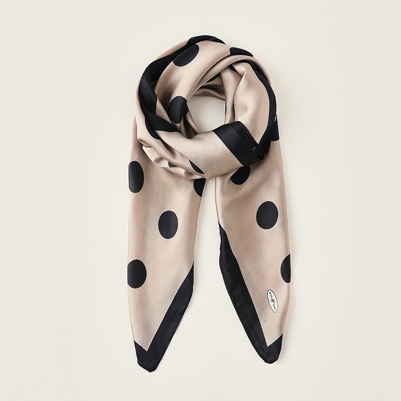 Dotted Bandana Satin Shawl Silk Square Scarf Head Wrap