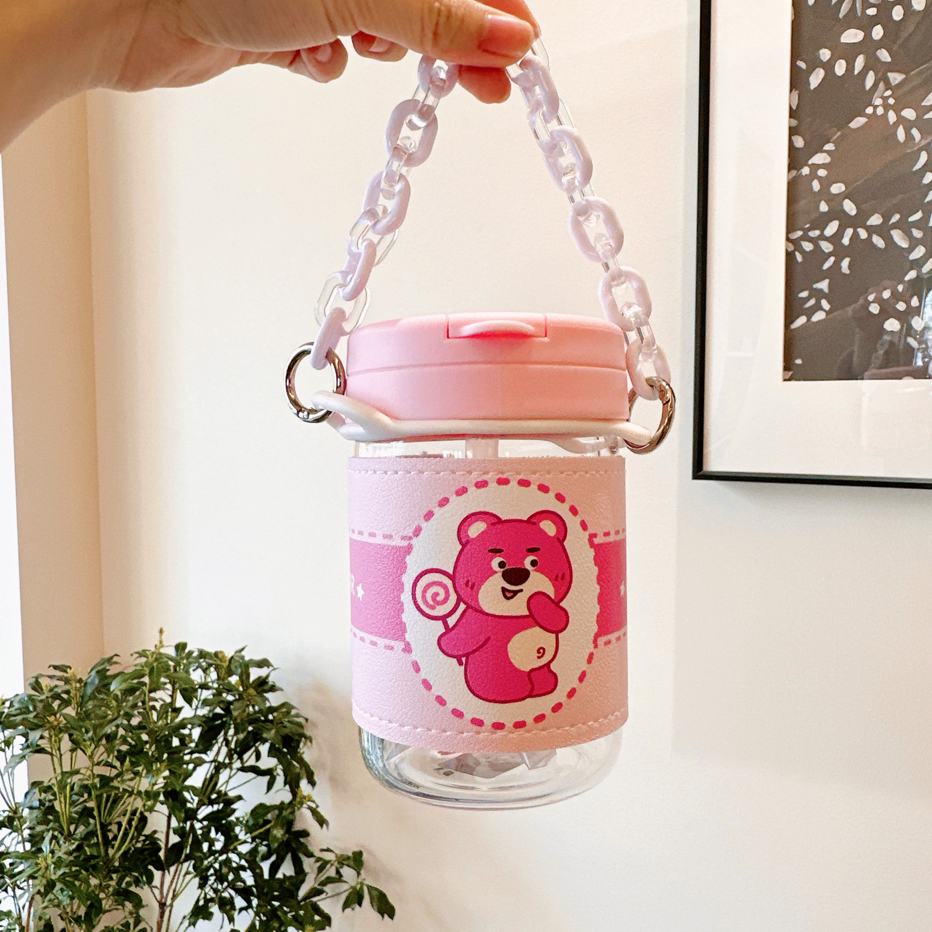 Kawaii Animals Water Bottle - 701-800ml / Pink in 2023  Cute water bottles,  Portable water bottle, Water bottle with straw