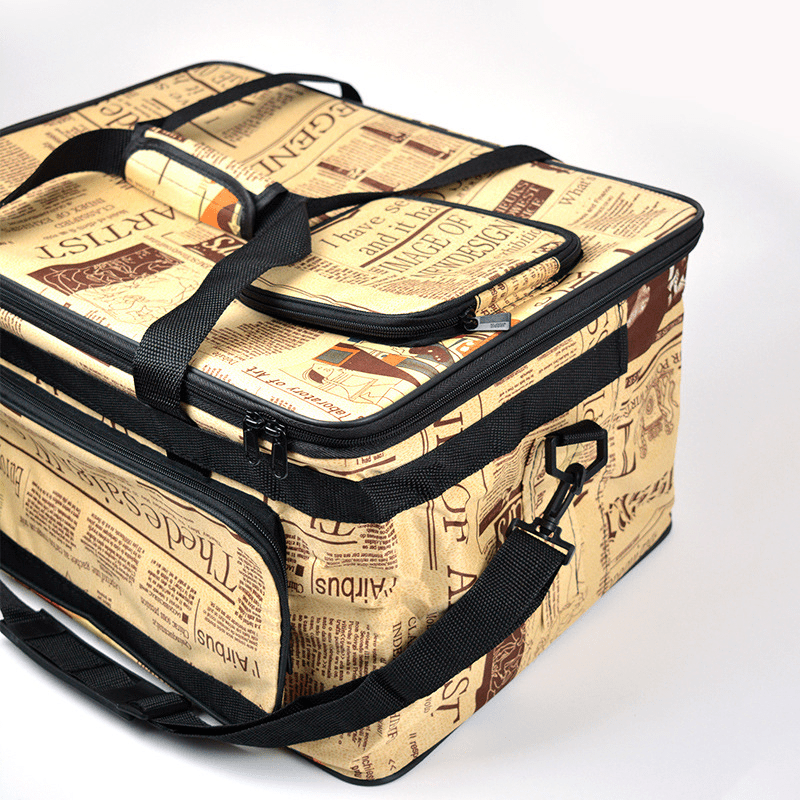 Art Supplies Organizer Bag Art Craft Tool Storage Tote Bag Art Supplies Carrying Bag Case Artist Travel Carrier Bag Paint Box Large Capacity,Dark