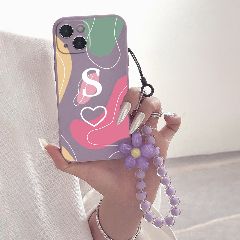 

Graphic Phone Case With Beaded Lanyard For Apple 14 11 Xs Xr X 8 7 6s Plus Pro Se 2020 2022