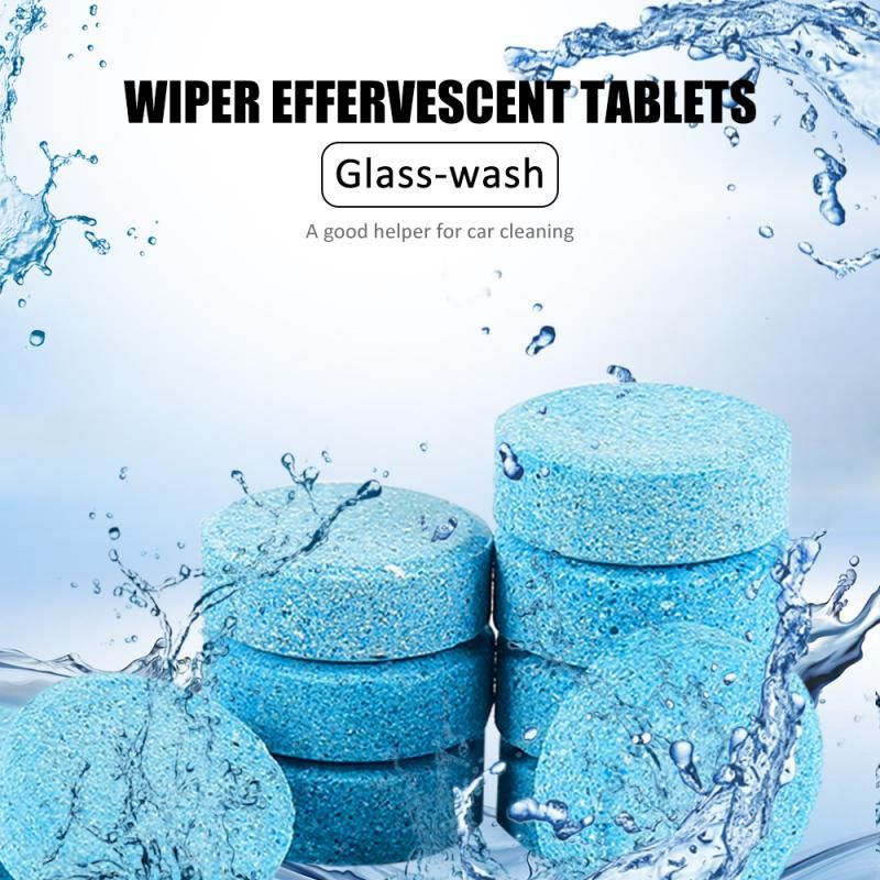 1 Set Washer Fluid Tablets Solid High Enrichment Blue Car Care