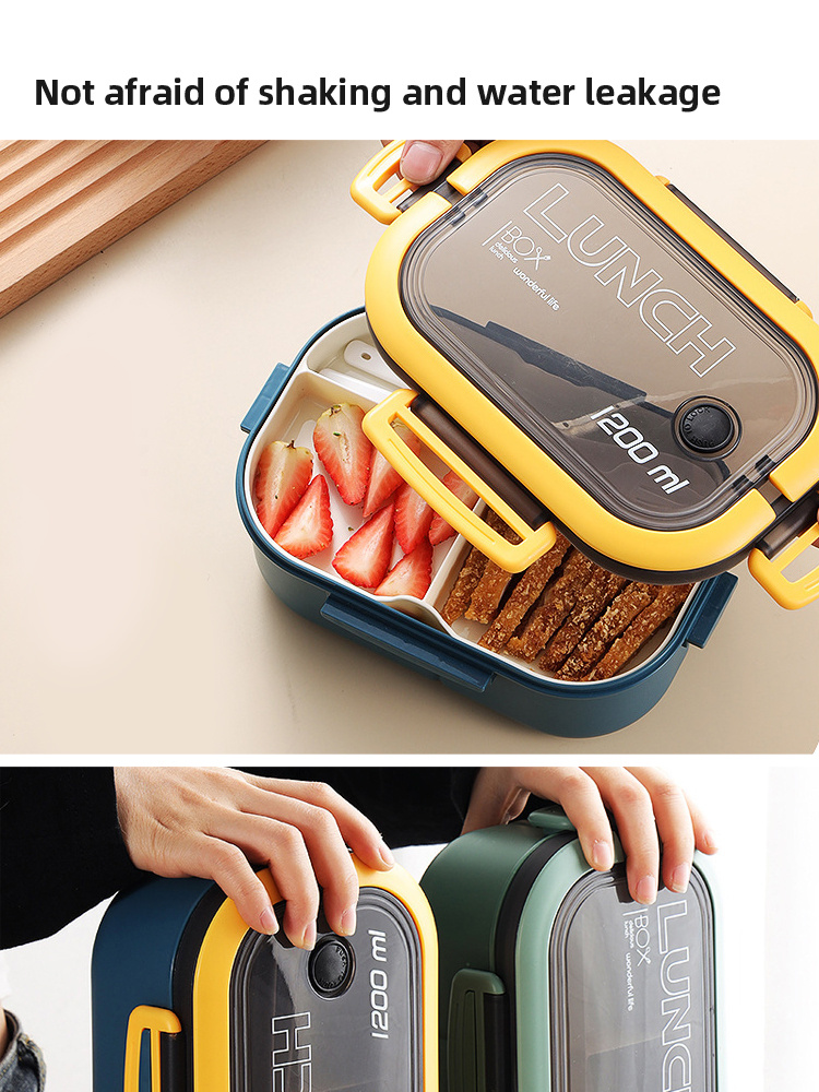Separate Double Deck Lunch Box with Portable Compartments Fruit Food Box  Divided Lunch Box Microwave Lunch Box Fresh Picnic Box - AliExpress