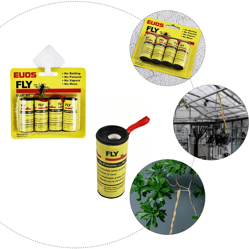 16pcs Sticky Fly Traps For Kitchen Catcher Ribbon Hanging Farm