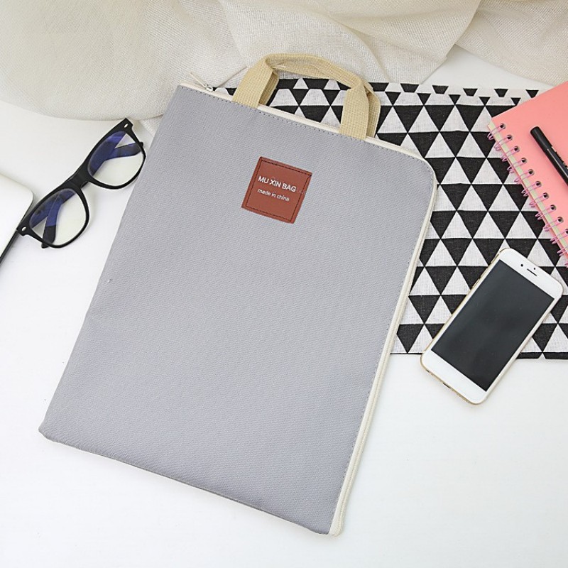Minimalist Zipper Document Storage Pouch Lightweight Bag For School & Work