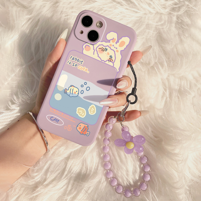 Rabbit Fish Phone Case Lanyard Iphone 14 13 12 11 Pro Max Xs - Temu