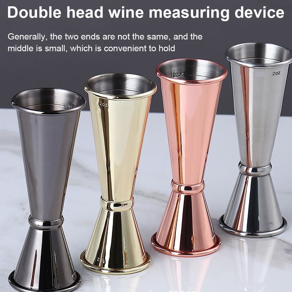 25 / 50ML Double Stainless Steel Double Jigger, Cocktail Measuring Shot  Glasses Drink Spirit Measure Cup for Bar Party Kitchen Tool 