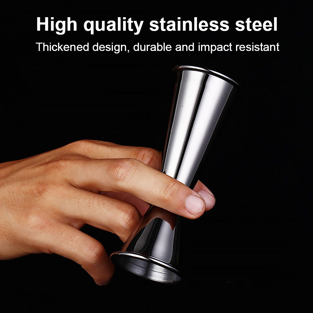 15/30ml or 25/50ml Stainless Steel Cocktail Shaker Measure Cup Dual Shot  Drink Spirit Measure Jigger Kitchen Gadgets Bar Accessories Bar Tools