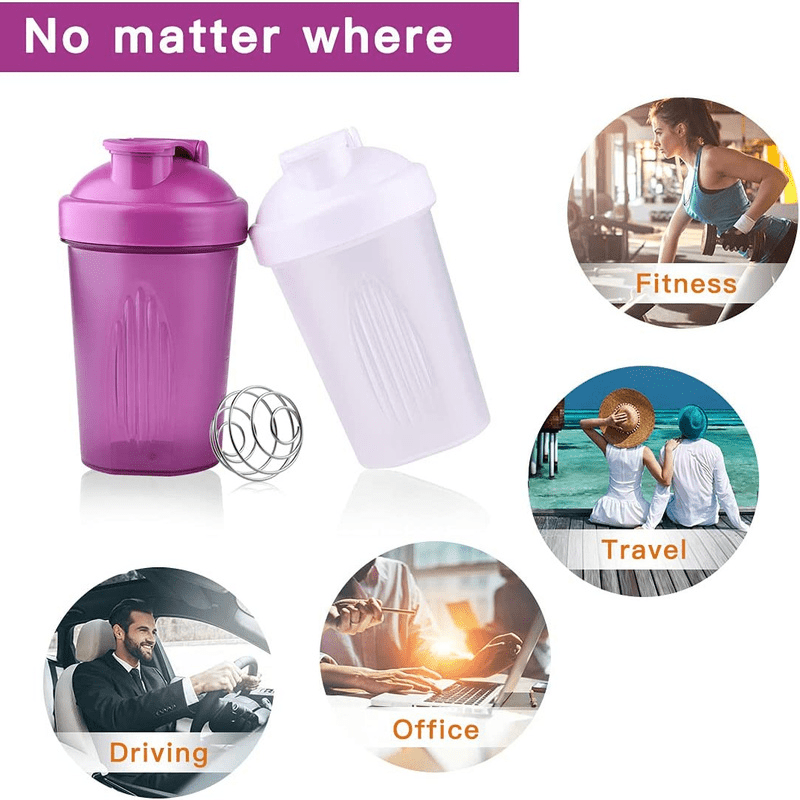 Shaking Milkshake Mixing Cup, Blender Shaker Bottle With Stainless Whisk  Ball, Bpa Free Plastic Protein Shaker Leakproof For Powder Workout Gym  Sport - Temu Japan