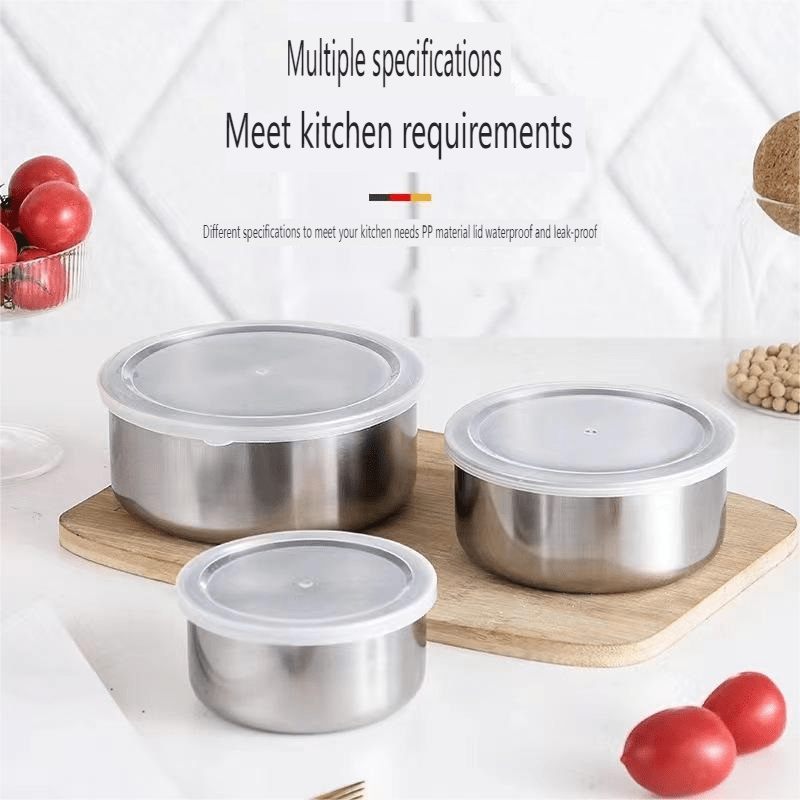 Stainless Steel Fresh keeping Bowls With Lids Mixing Bowls - Temu