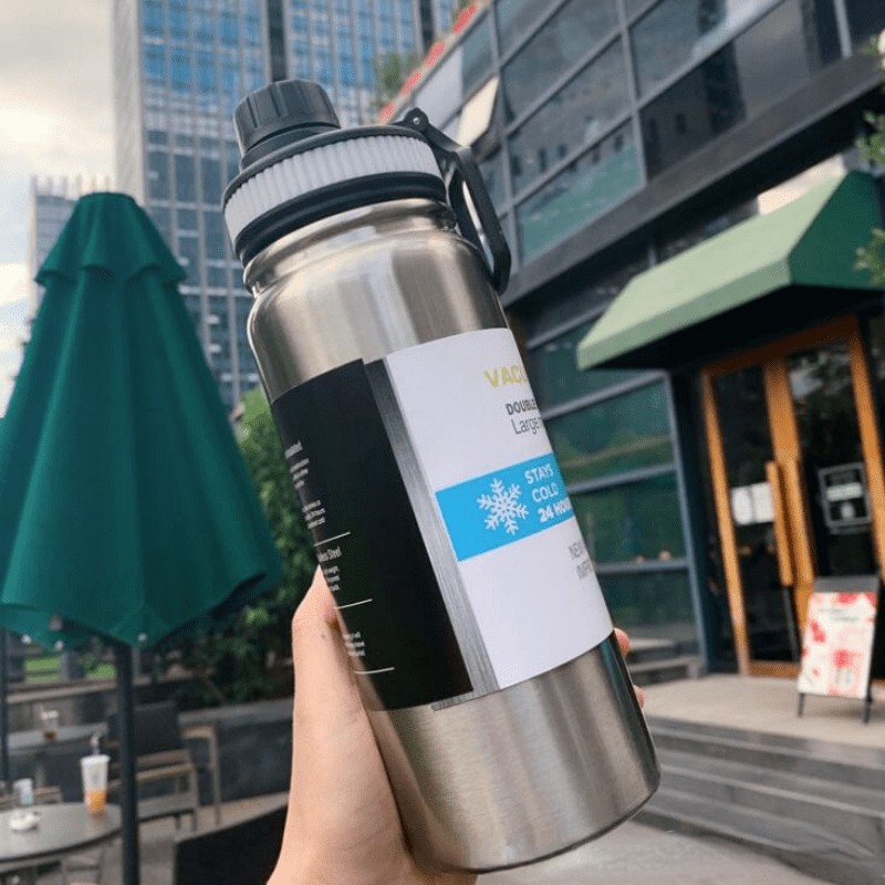 1 Liter Thermos with Big Tea Infuser Filter 1000ml Stainless Steel