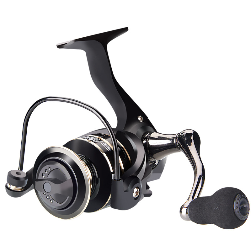 Spinning Reel Ultralight Spinning Fishing Wheel Wear-resistant Folding  Handle Aluminum Alloy Wire Cup for Freshwater Saltwater