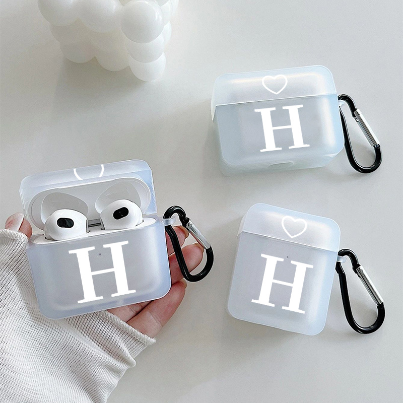 Letter H & Heart Graphic Printed Headphone Case For Airpods1/2, Airpods3,  Pro, Pro (2nd Generation), Gift For Birthday, Girlfriend, Boyfriend, Friend  Or Yourself - Temu