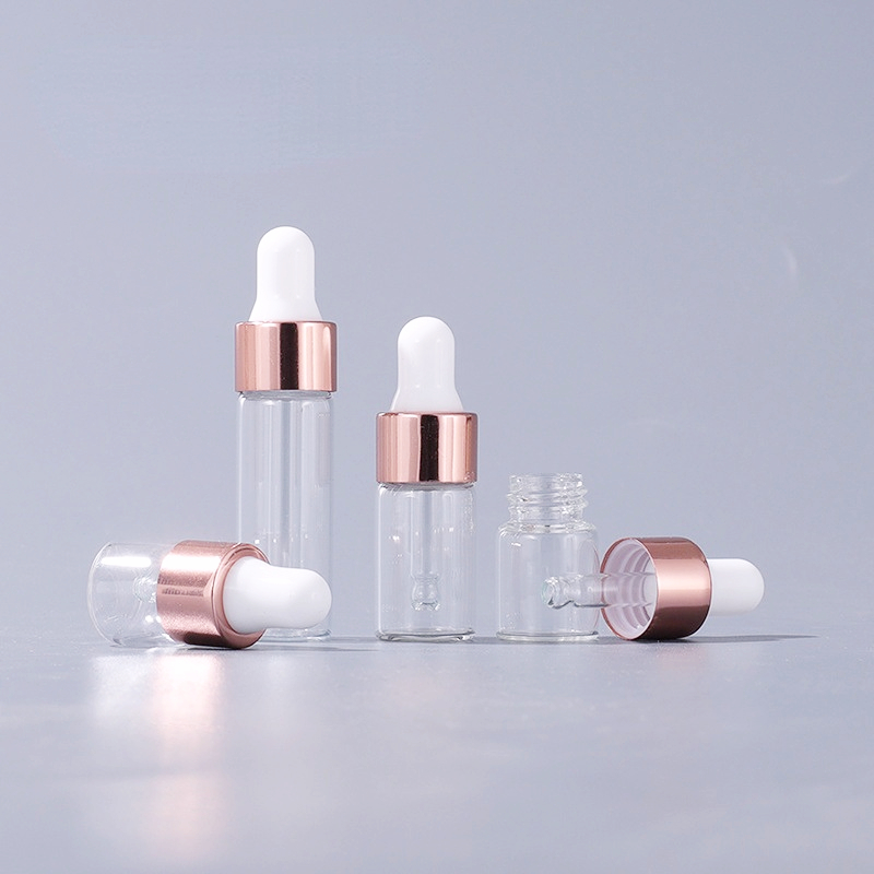 Glass Dropper Bottle, Essential Oil Dropper Bottle Clear Glass Vials Sample  Dropper Bottle Perfume Cosmetic Liquid Containers With Glass Eye Dropper -  Temu