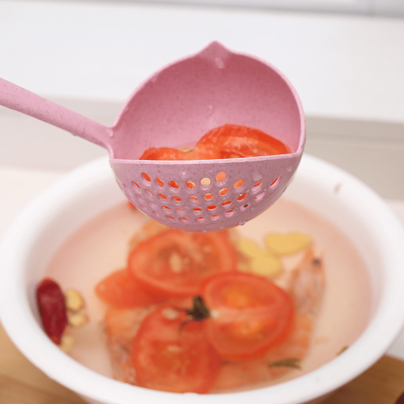 1pc Silicone Ladle, Minimalist Pink Soup Ladle For Kitchen