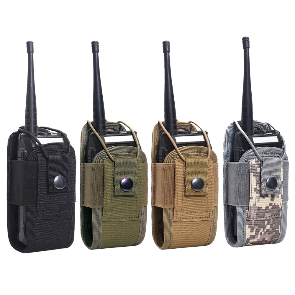 Tactical Radio Holder Radio Case Molle Radio Holster Military Heavy Duty  Radios Pouch Bag for Two Ways Walkie Talkies Adjustable Storage with 1 Pack