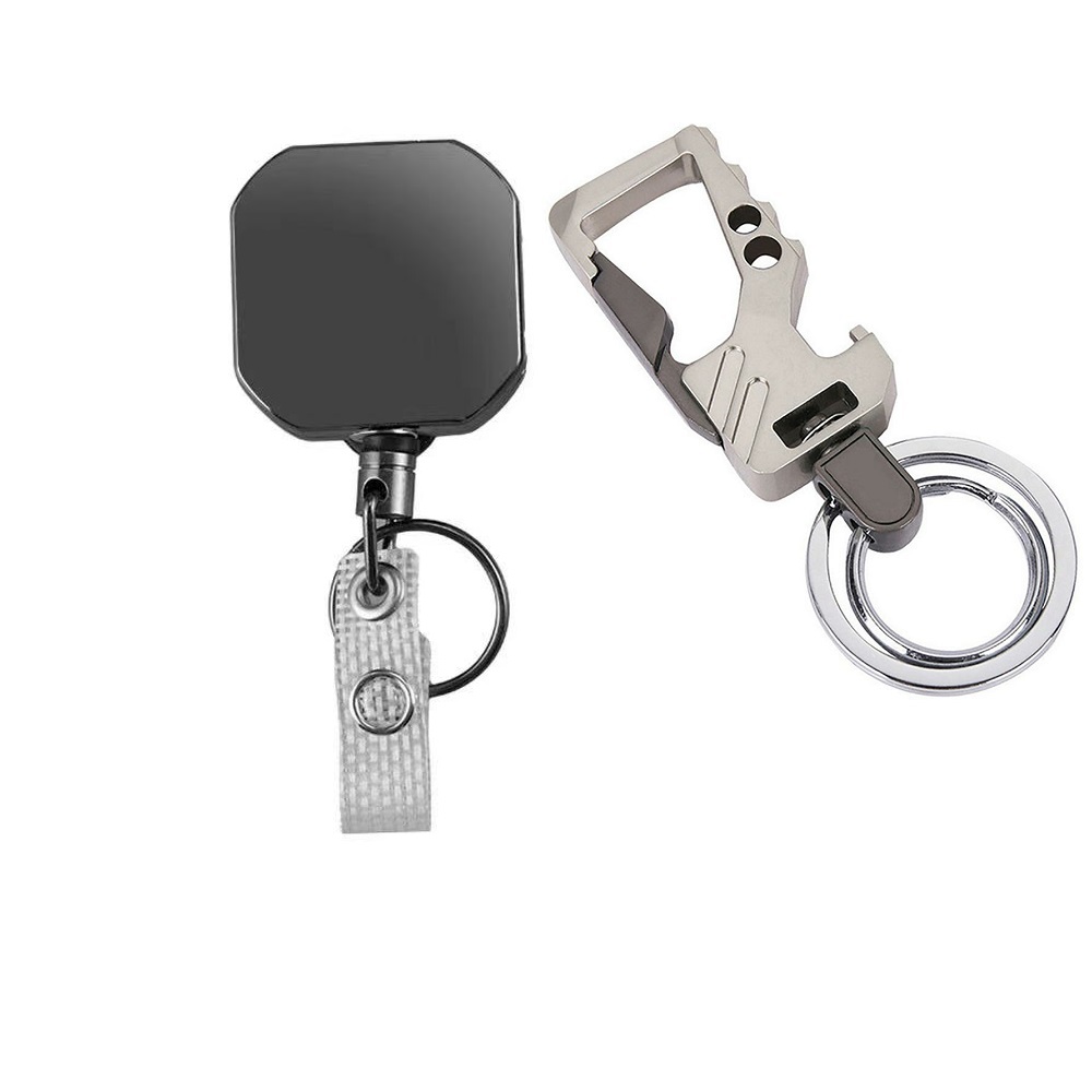 Acheter Porte-clés rétractable, mousqueton multi-outils, porte-clé, Badge  d'identification, bobine avec Clip de ceinture, porte-clés Anti-perte
