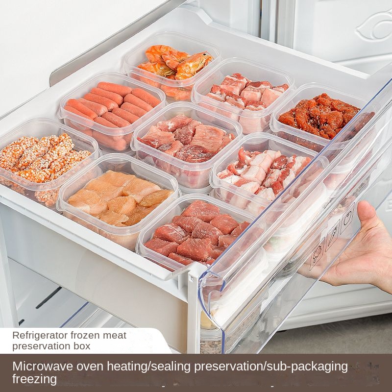 Refrigerator Frozen Meat Four-compartment Storage Box Food-grade Freezer  BUS