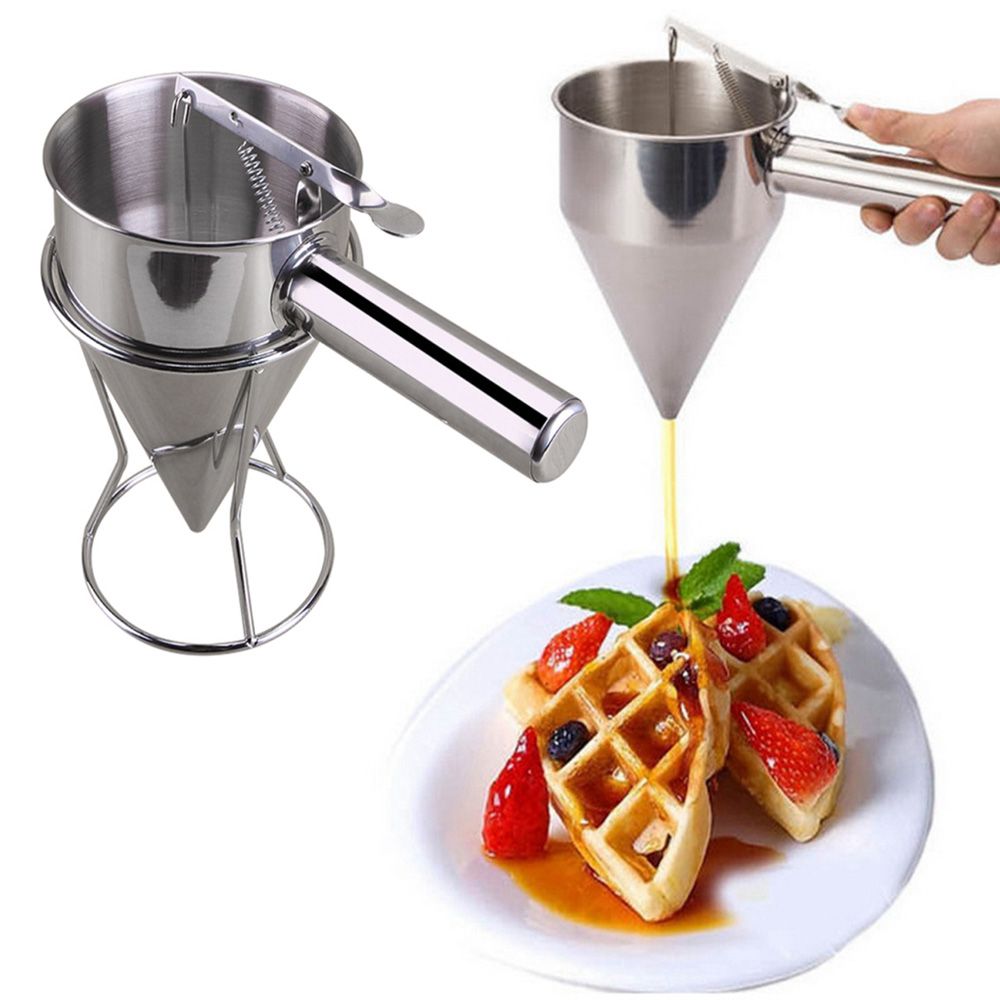 1pc Pancake Batter Dispenser Stainless Steel Handheld - Temu