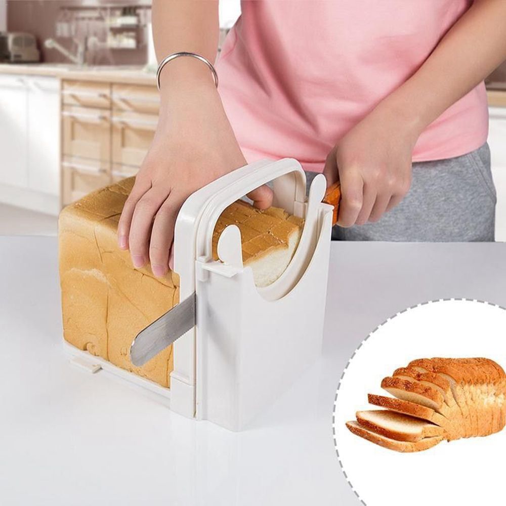 1 Pack Bread Slicer Toast Slicer Bagel Loaf Slicer Sandwich Maker Toast  Slicing Foldable adjustable thickness slicer 