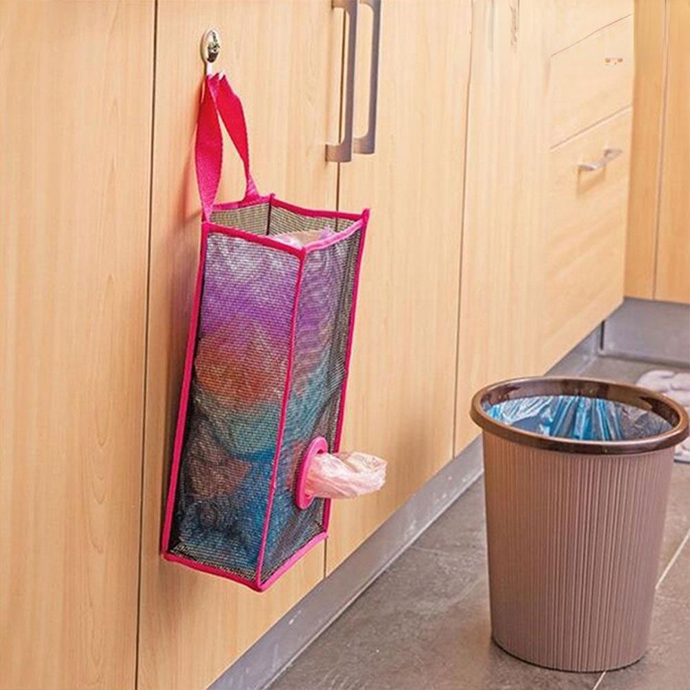 Plastic Bag Holder, Grocery Bag Holder Trash Bags Holder Organizer Mesh  Hanging Storage Dispensers Breathable Mesh Garbage Bag Organizer Plastic Bag  Storage For Kitchen - Temu