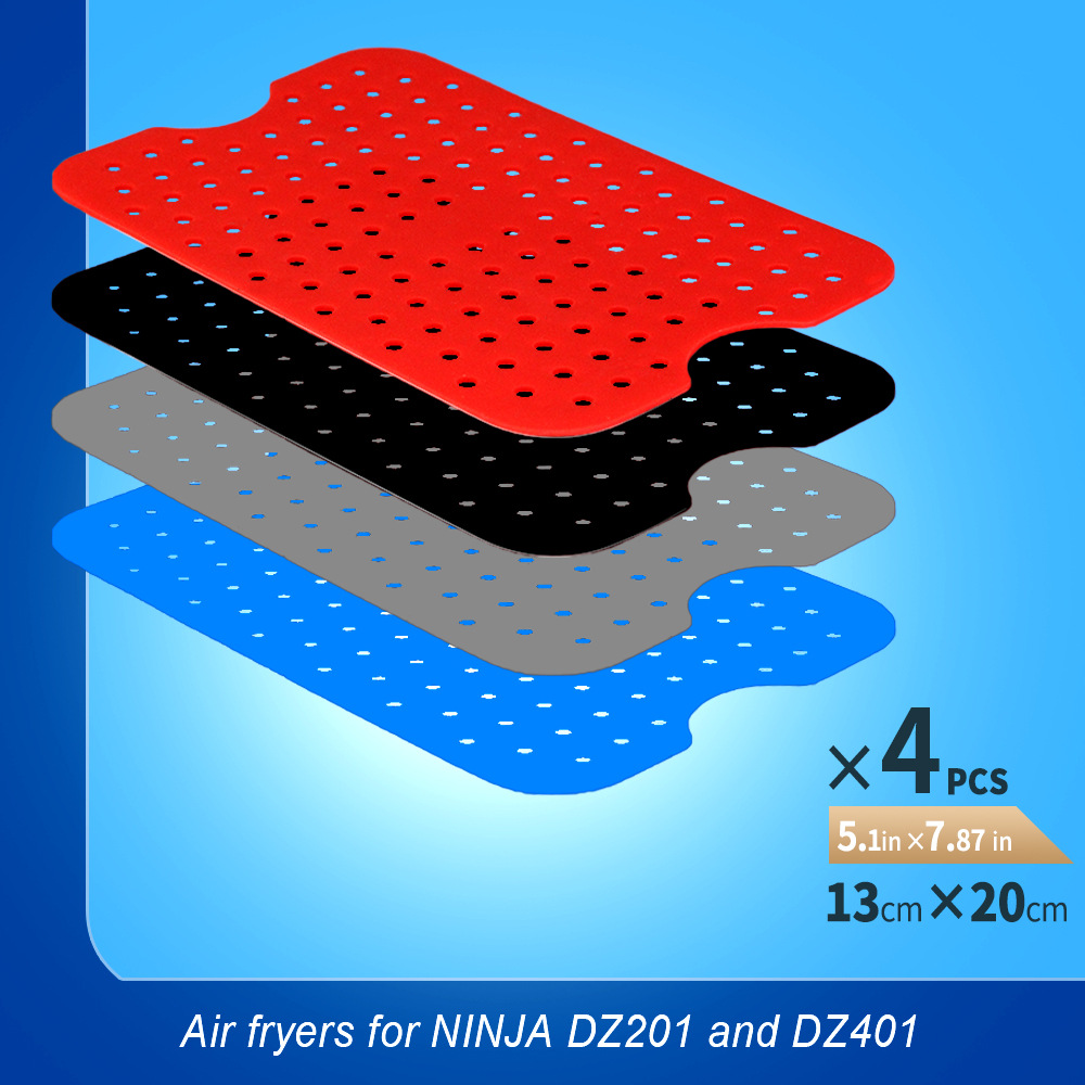 For Ninja DZ201/DZ401 Air Fryer Silicone Mat Foldable Reusable