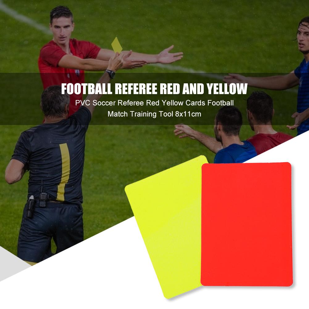 4 cartellini gialli rossi per arbitro di calcio in PVC, strumento per  arbitro per allenamento di partite di calcio, set di carte per arbitro per