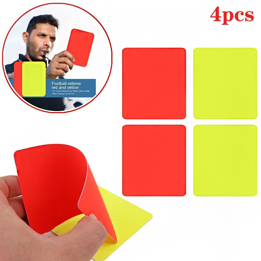 Juego de tarjetas de PVC para árbitro de fútbol, conjunto de tarjetas de  árbitro de fútbol