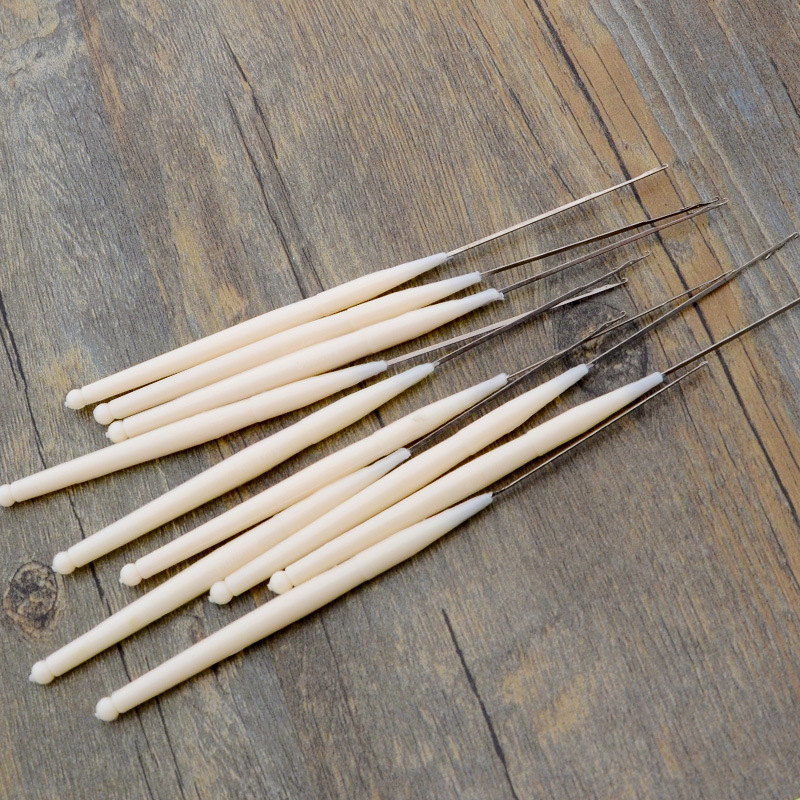 1pc Pack Plastic Handle Extra Fine Crochet Needles Needles For Knitting