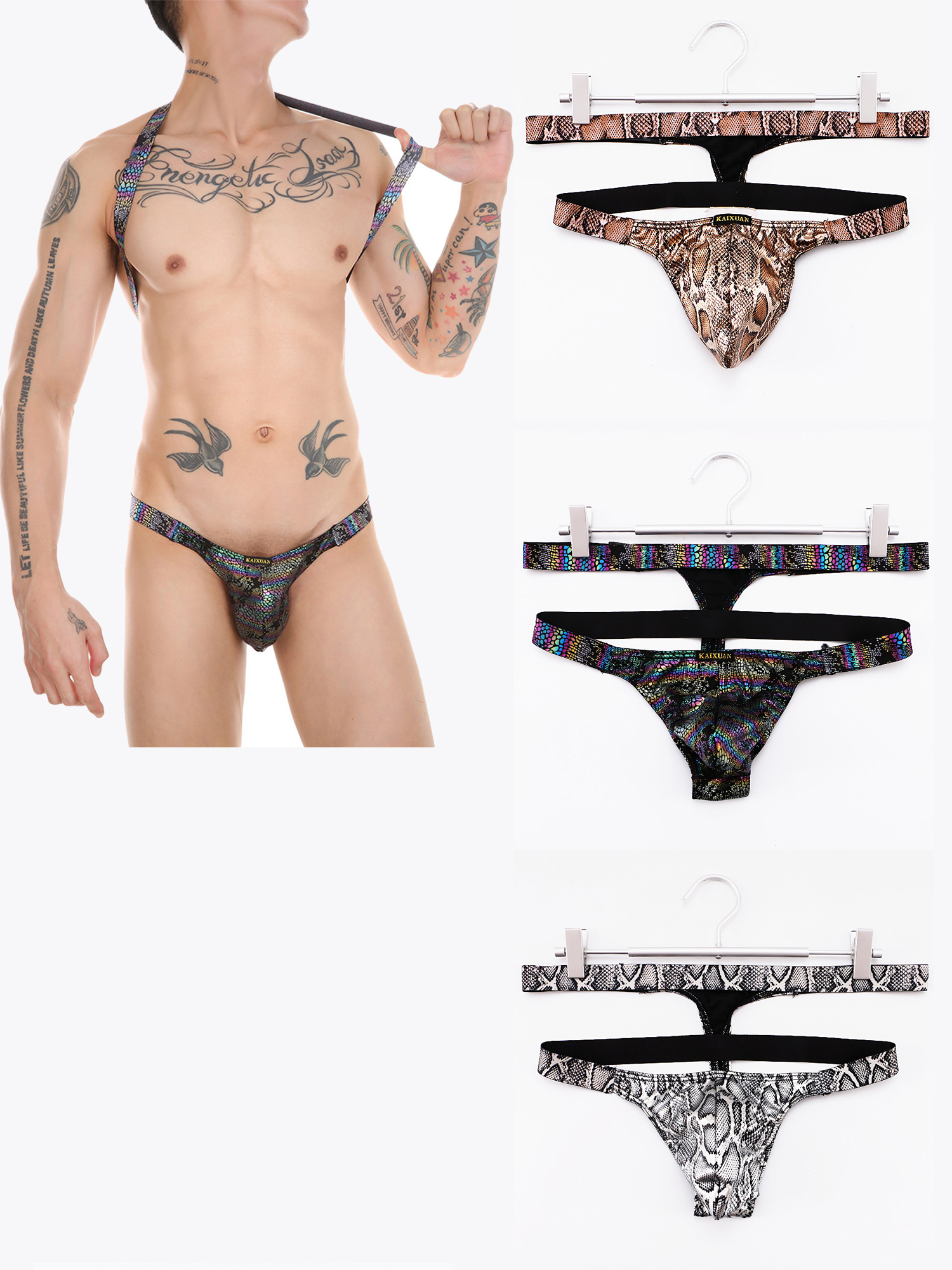 Men's Grey Lace Thong Underwear Sexy Comfortable G string - Temu